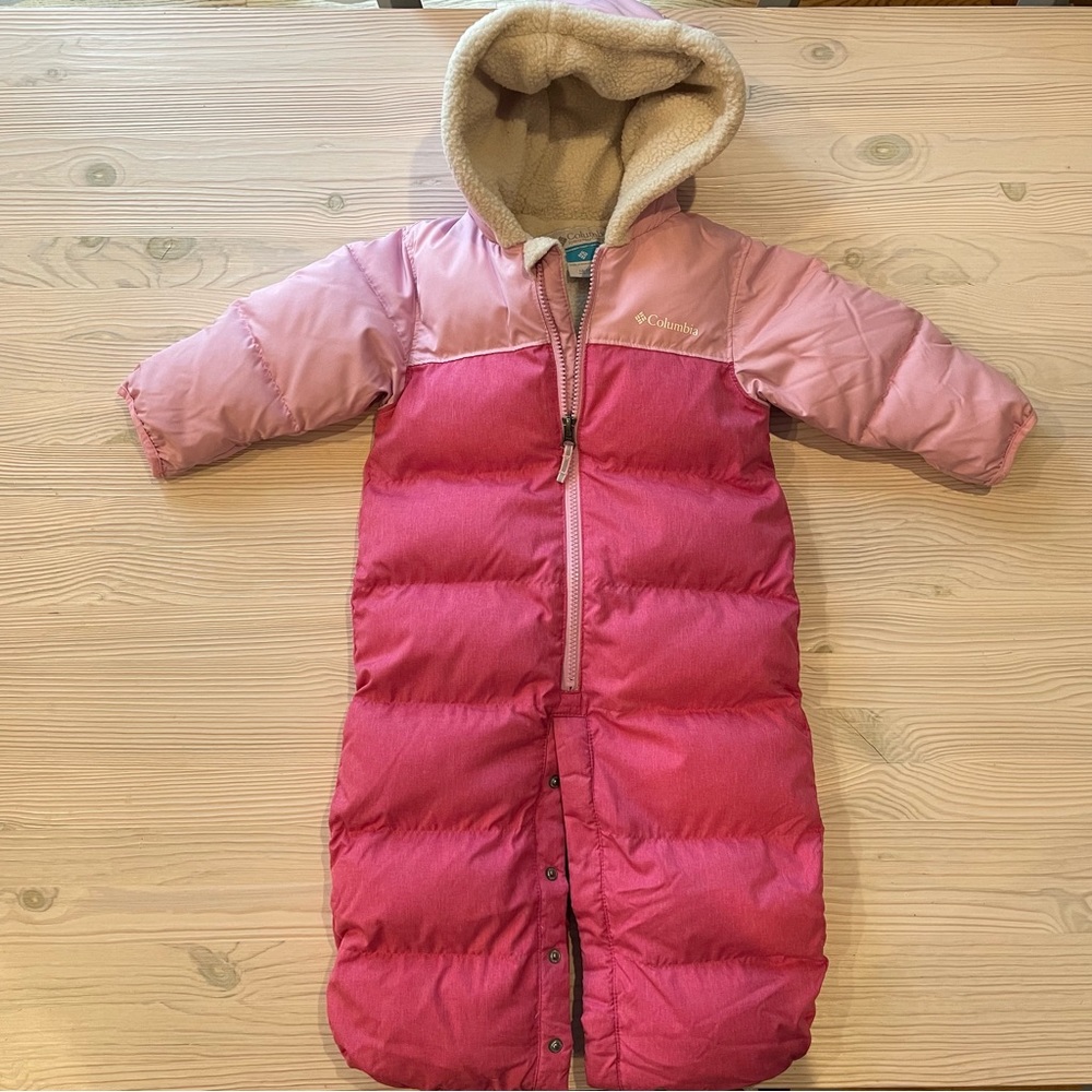 Columbia Winter Onesie Bunting- Pink